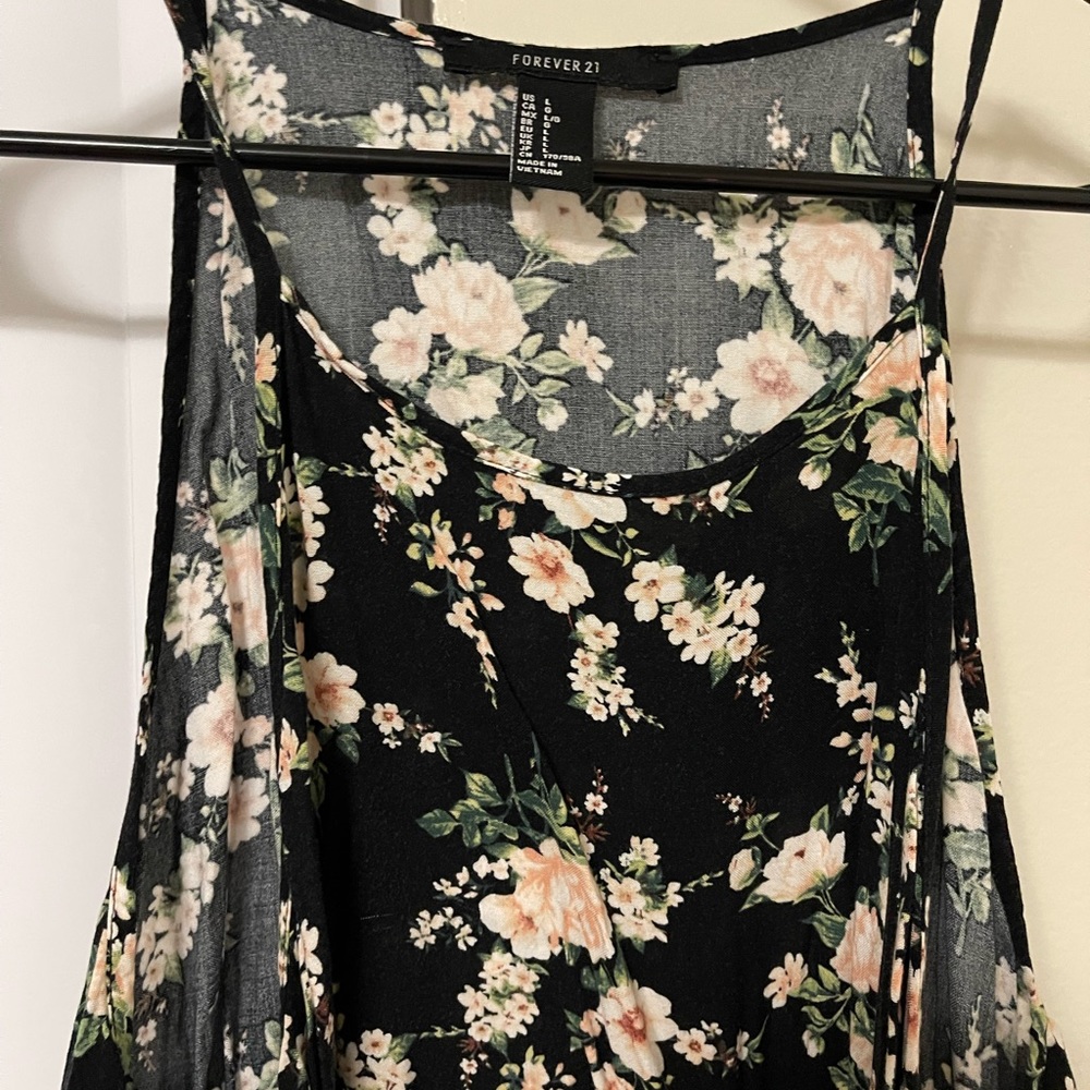 Black flowery dress